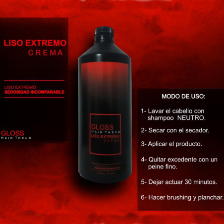 Alisado en Crema Liso Extremo x1L( 15% ) - Gloss - Hair Trend