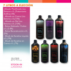 Alisado + Keraluronic + Keratina Gloss - Hair Trend x 1 litro c/u