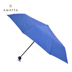 Paraguas corto manual Art. AMA 67.P6035.4 AZUL poliéster 100% liso c/ 8 varillas