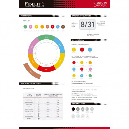 Carta De Colores Color Master  114 Tonos (108 tonos regulares + 6 Colores Express) - FIDELITE