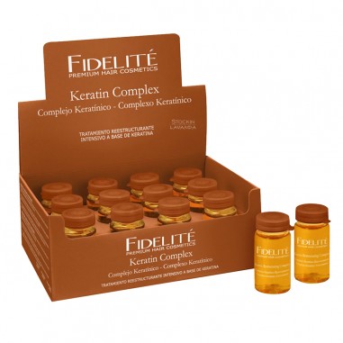 Caja Ampollas Keratina 12 Unid.  X 15 Ml C/u - Fidelite