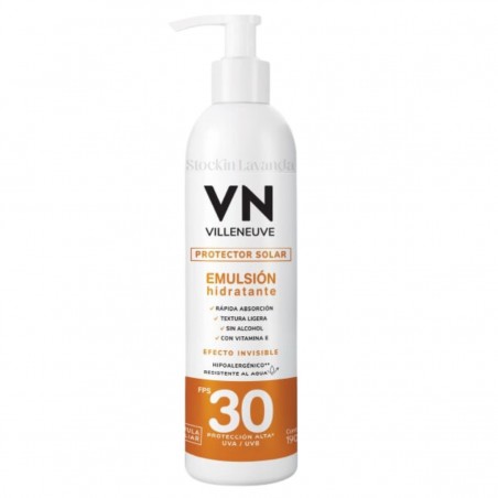 Protector Solar Emulsión Hidratante FPS 30 x 190 ml. - Villeneuve